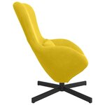 vidaXL Fauteuil œuf Jaune 63 x 73 x 90 cm Velours