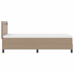 vidaXL Lit à ressorts avec matelas Cappuccino 100 x 200 cm Simili cuir