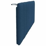 vidaXL Coussin de tête de lit Hanko bleu 140 cm tissu