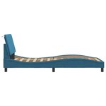 vidaXL Cadre de lit avec lumières LED bleu 90x190 cm velours