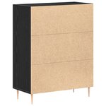 Buffet vidaXL Noir Chêne 69 5x34x90 cm Bois d'ingénierie