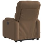 vidaXL Fauteuil inclinable de massage électrique Marron Tissu