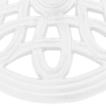 vidaXL Socle de parasol Blanc 40x40x32 cm Fonte