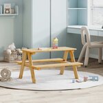 vidaXL Table avec bancs pour enfants IRUN 90x79 5x50 cm bois massif
