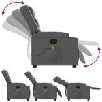vidaXL Fauteuil de massage inclinable gris similicuir