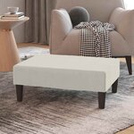 vidaXL Repose-pied Crème 78x56x32 cm Velours