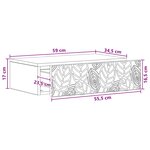 vidaXL Table d'appoint murale Blanc 59 x 34 5 x 17 cm