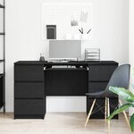 vidaXL Bureau Chêne noir 140 x 50 x 76 cm Bois d'ingénierie