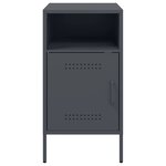 vidaXL Table de chevet anthracite 36x39x68 cm acier laminé à froid