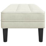 vidaXL Banc Crème 113 x 57 x 39 cm Velours
