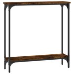 vidaXL Table console chêne fumé 75x22 5x75 cm bois d'ingénierie