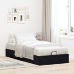 vidaXL Cadre de lit ottoman sans matelas noir 90x190 cm velours