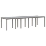 vidaXL Table de jardin pour repas Gris clair 300 x 100 x 73 cm