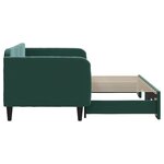 vidaXL Lit de jour avec lit gigogne vert foncé 90x200 cm velours