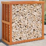 vidaXL Porte-bûches d’extérieur cire marron 109x52x106 cm bois pin
