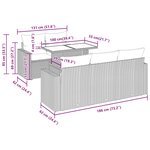 vidaXL Salon de jardin avec coussins 6 Pièces beige résine tressée