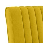 vidaXL Fauteuil sans accoudoirs jaune velours