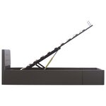 vidaXL Cadre de lit à rangement hydraulique sans matelas 100x200 cm