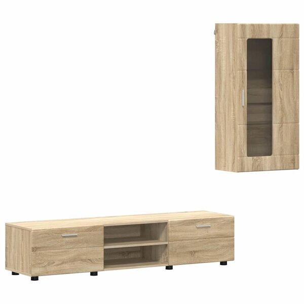 vidaXL Ensemble meuble TV FLORIN Chêne Sonoma Bois d'ingénierie