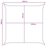 vidaXL Voile d'ombre 4 5 x 4 5 m HDPE Carré Bleu et Blanc