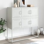 vidaXL Buffet blanc 100 5x39x107 cm acier