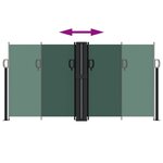 vidaXL Auvent latéral rétractable vert foncé 120x1200 cm