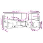 vidaXL Ensemble de canapés d'extérieur 4 Pièces Blanc et anthracite