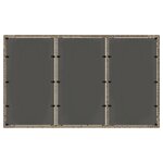 Ensemble de salle à manger de jardin vidaXL 7 pièces Gris Poly Rotin