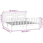 vidaXL Cadre de lit sans matelas blanc bois massif de pin 200x200 cm