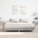 vidaXL Cadre de lit sans matelas sonoma gris 160x200cm bois ingénierie