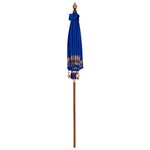 vidaXL Parasol balinais Bleu (180-190) x 260 cm Coton et bois massif