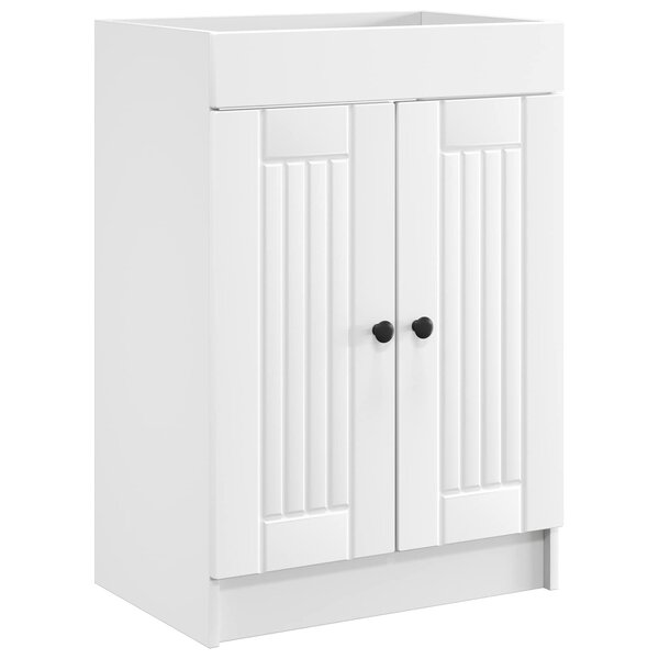 vidaXL Armoire sous évier de salle de bain Blanc 78 5 x 37 5 x 81 cm