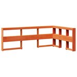 vidaXL Lit bibliothèque sans matelas cire marron 120x190cm pin massif