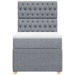 vidaXL Sommier à lattes de lit et matelas Gris clair 90x190 cm Tissu