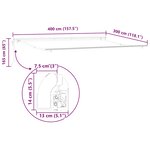 vidaXL Auvent Rétractable 400 × 300 cm Rouge