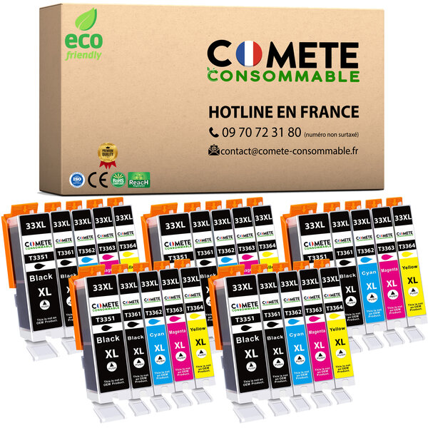 33XL - 25 cartouches compatibles pour Epson 33 XL - COMETE