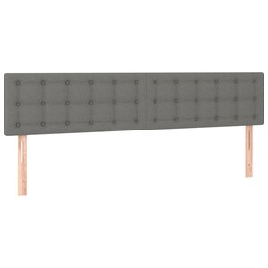 vidaXL Têtes de lit 2 Pièces Gris foncé 100x5x78/88 cm Tissu