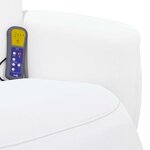 vidaXL Fauteuil de massage inclinable Blanc 71 x 90 x 105 cm