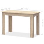 vidaXL Table à manger et bancs 3 Pièces Bois d'ingénierie Chêne