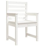 vidaXL Chaises de jardin 2 Pièces blanc 60x48x91 cm bois massif de pin