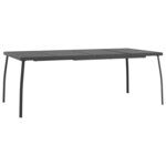 vidaXL Ensemble à manger de jardin 7 Pièces anthracite acier