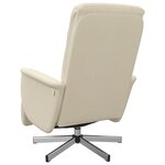 vidaXL Fauteuil inclinable avec repose-pied crème tissu