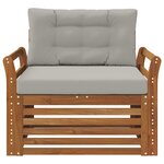 vidaXL Canapé d’extérieur Bois d'acacia massif et polyester