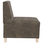 vidaXL Fauteuil avec oreiller 3 Pièces Gris foncé 55 cm Cuir suédé faux