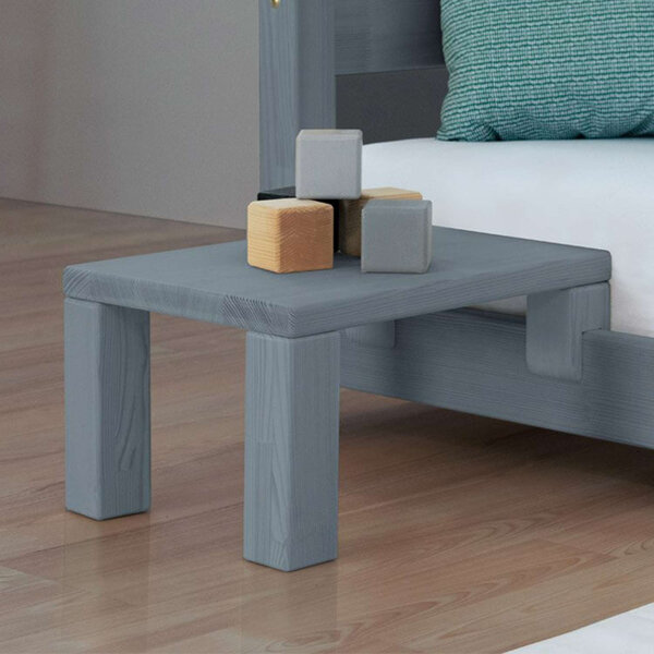 Table de chevet à fixer sur le lit - Gris - 33 x 32 x 41 cm