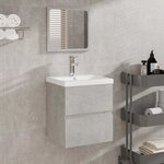 vidaXL Armoire de bain avec miroir gris béton bois d'ingénierie