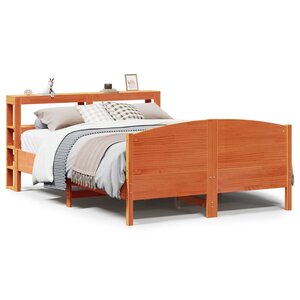 vidaXL Cadre de lit sans matelas cire marron 140x200cm bois pin massif