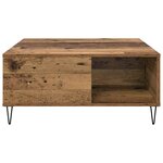 vidaXL Table basse Bois Ancien 80 x 80 x 36 5 cm Bois d'ingénierie