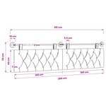vidaXL Tête de lit suspendue Bordeaux Tissu