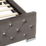 vidaXL Cadre de lit sans matelas gris velours 100x200 cm